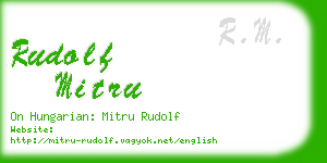 rudolf mitru business card